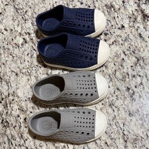 Toddler / Kids Native Shoes - Size C6 - Blue & Grey Bundle